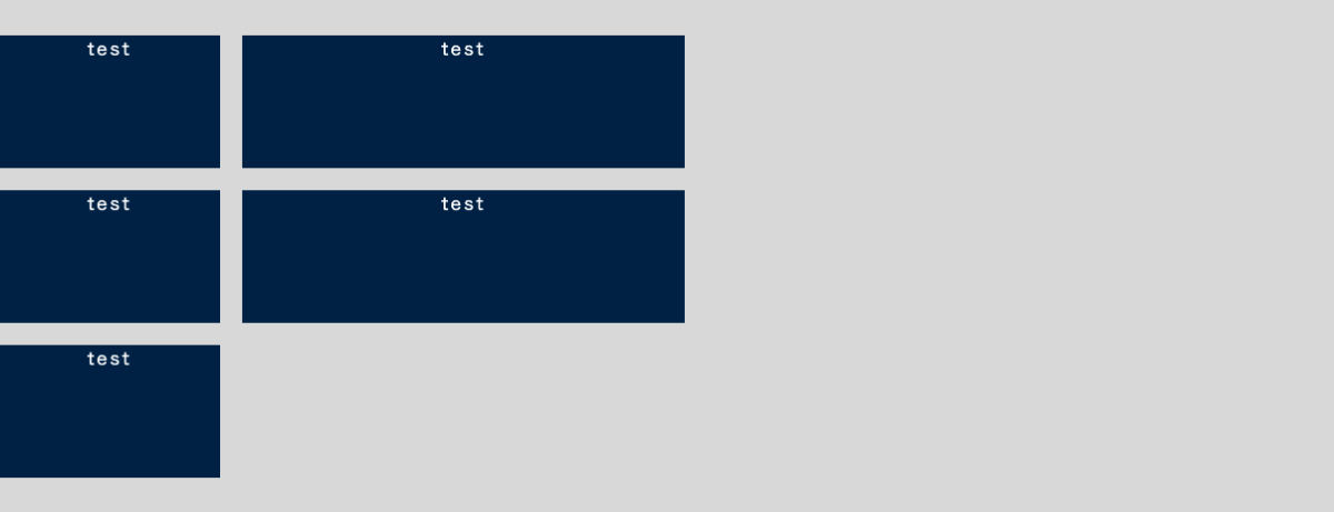 justify-content: start;の場合